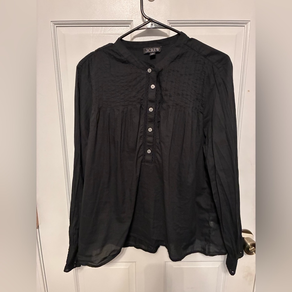 J. crew women’s black blouse, size XL.